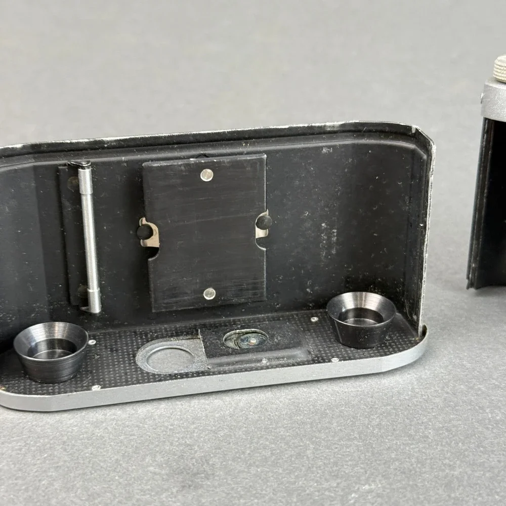 Zeiss Ikon Taxona 35mm Camera Carl Zeiss Jena 37.5mm f3.5 Silver Black Fair